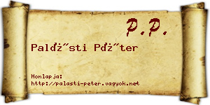 Palásti Péter névjegykártya